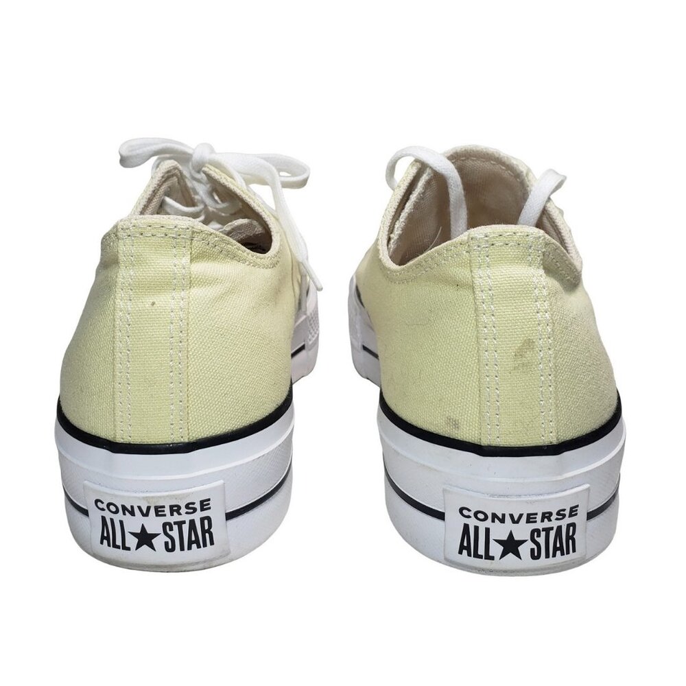 Converse All Stars platform Chuck Taylor, lemon yellow, women's size 10 low top - Picture 5 of 7